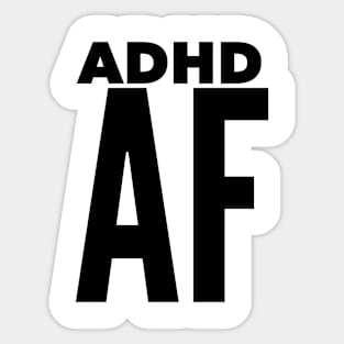 ADHD Typographic Tee Sticker